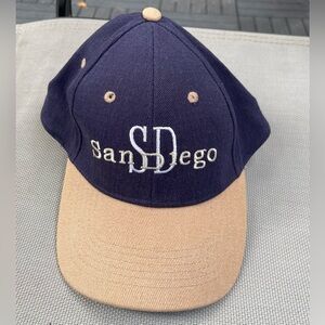DBA Athletic Wear Men’s Embroidered San Diego Navy & Khaki Baseball Hat Size S